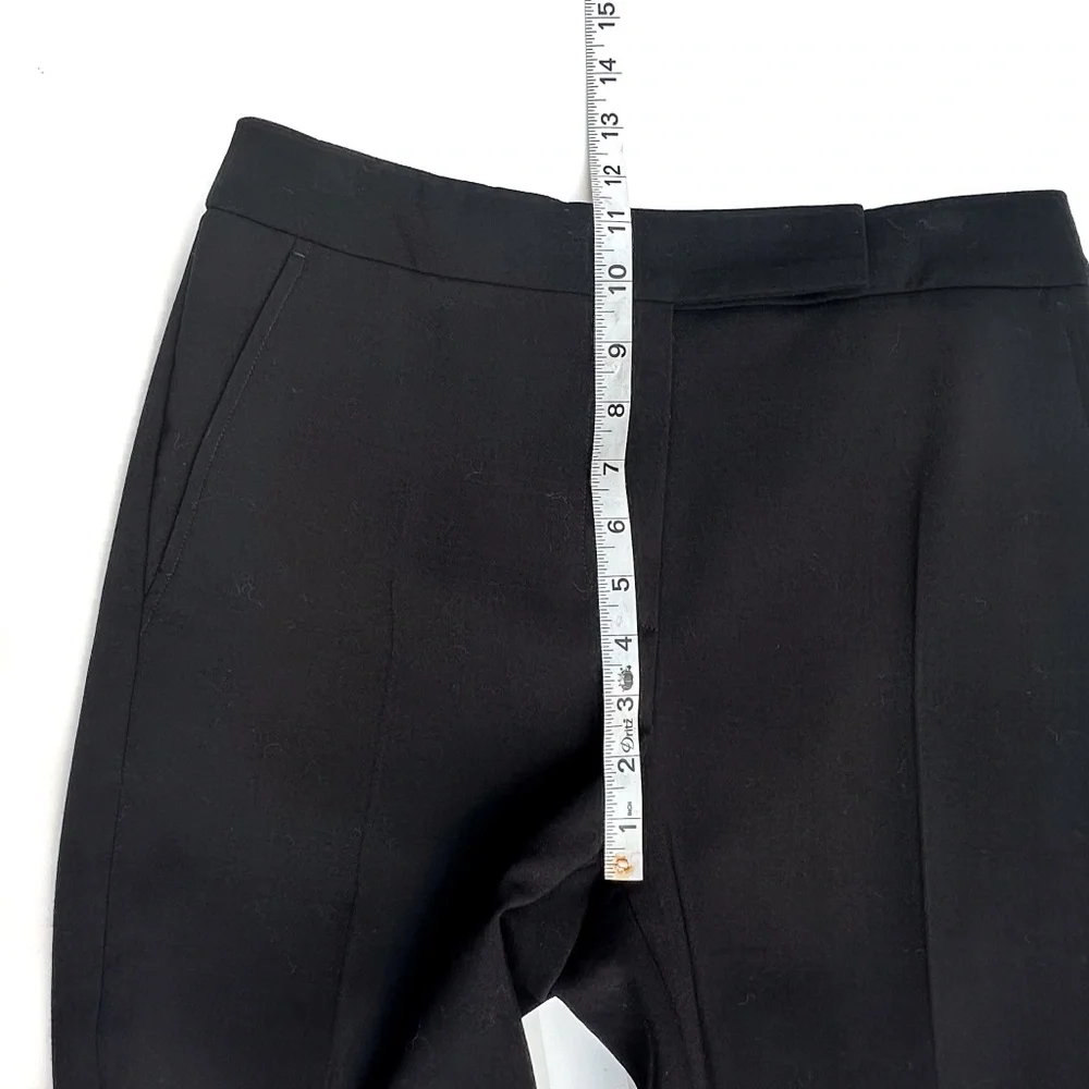 MaxMara Virgin Wool Trouser Black Classic Straight Leg - Size 6‎